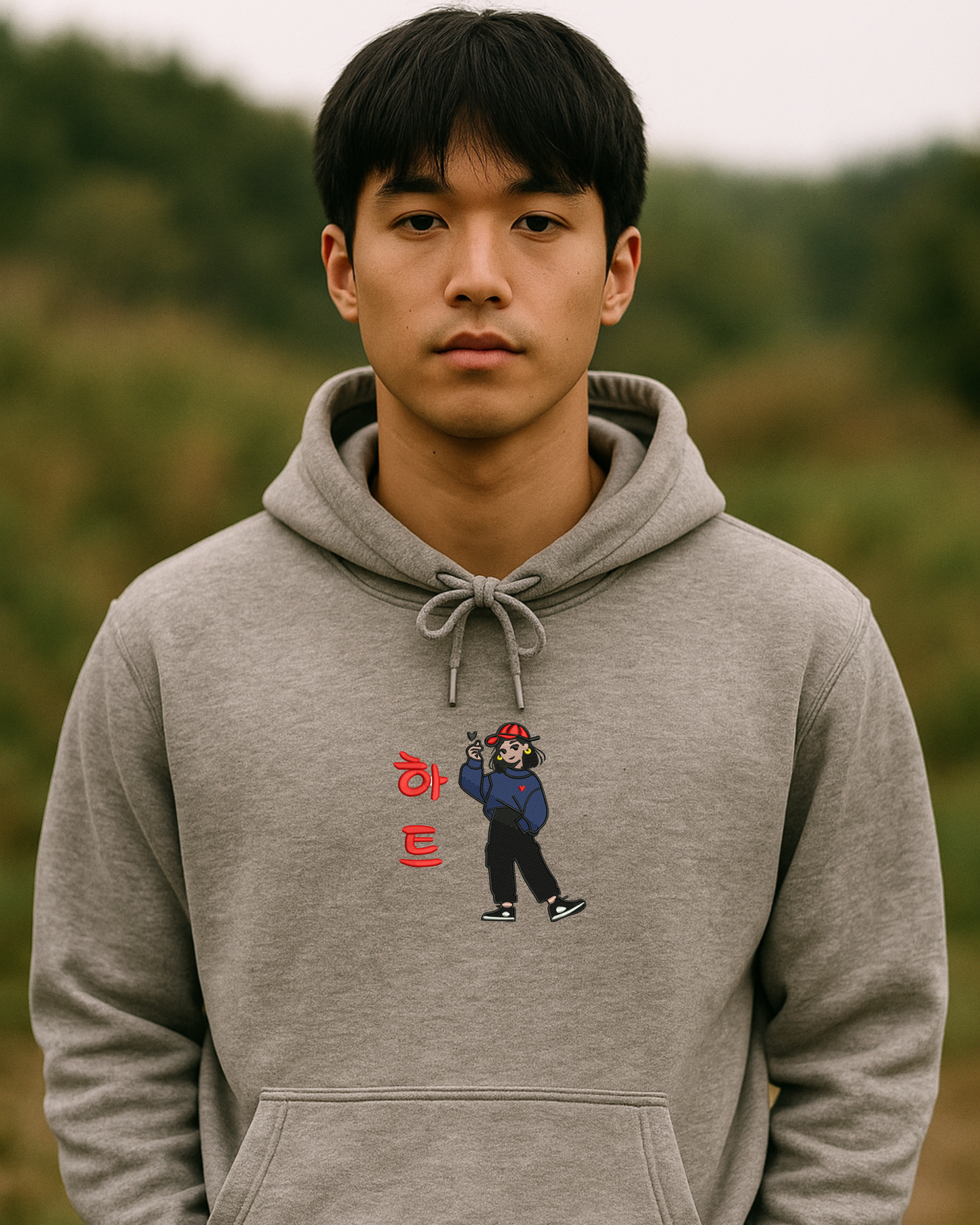 Hoodie Minji Finger Heart 하트