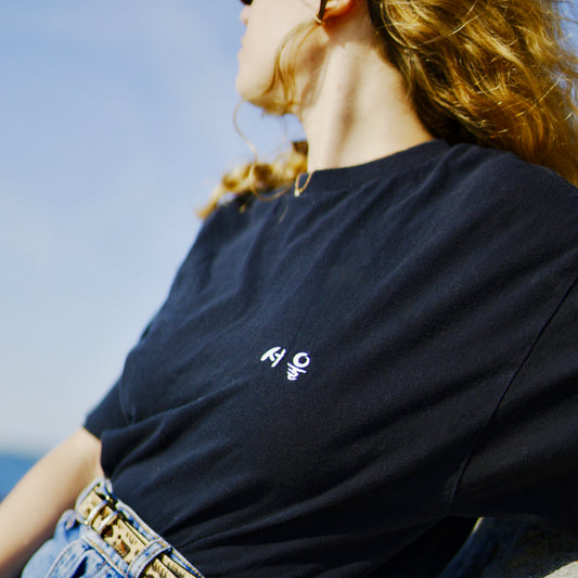 T-shirt brodé blanc unisexe – Séoul 서울